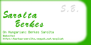 sarolta berkes business card